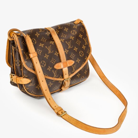 Louis Vuitton Saumur 28 Brown Monogram Double Side Saddle Messenger Bag - Picture 7 of 13